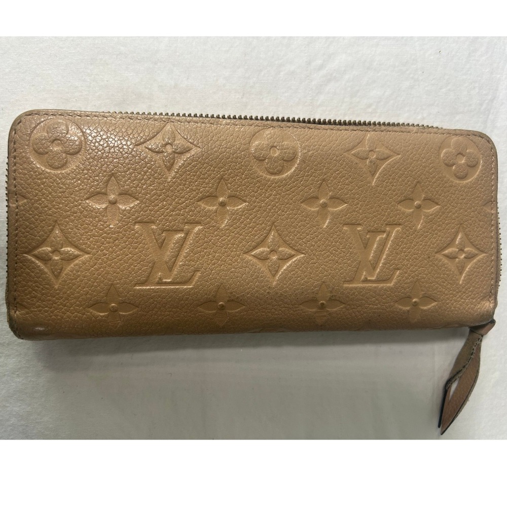 Louis Vuitton Zippy Wallet Monogram Empreinte Beige Leather M60746#963